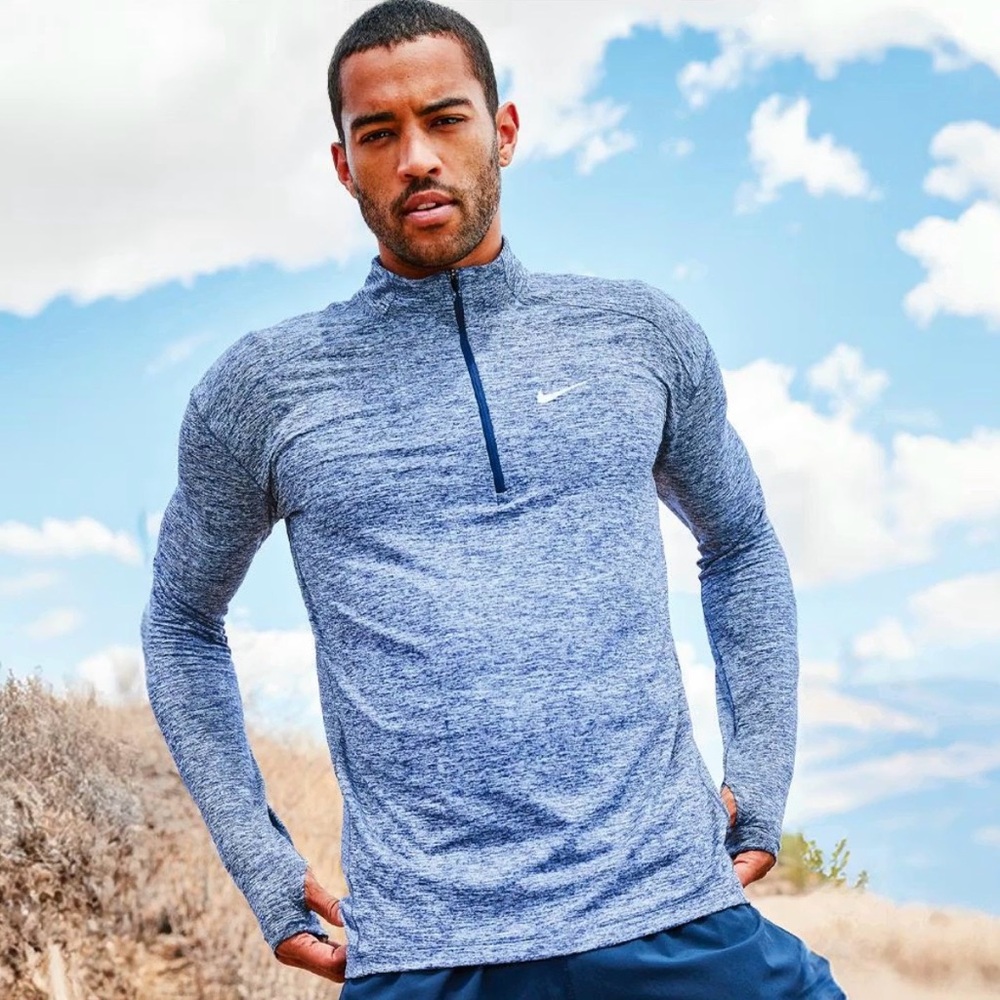Nike Heathered Blue Performance Top